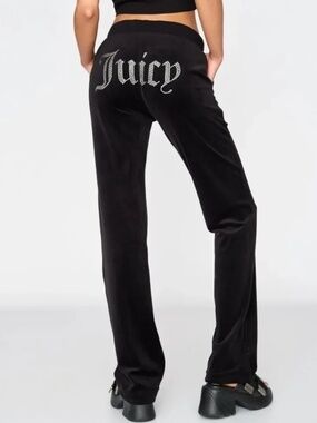 Juicy Couture Rhinestone Velour Pants